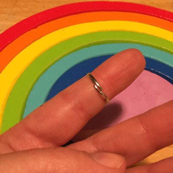 RARE Daisy Ring Genuine Austrian Crystal Green Petals w/ Pink Center Cookie Lee - Picture 4 of 4